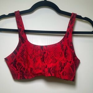 Alo Yoga Red Snake Print Bra